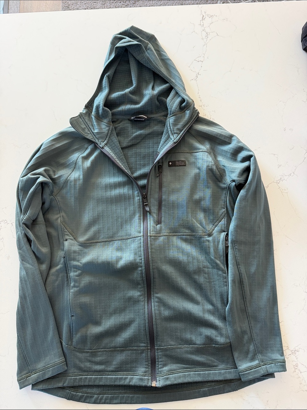 Black Diamond Green Hooded Full-Zip Jacket